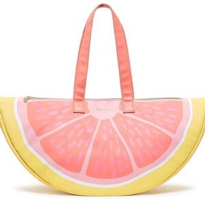 ban.do Pink & Yellow Citrus Slice Half-Moon Cooler Tote